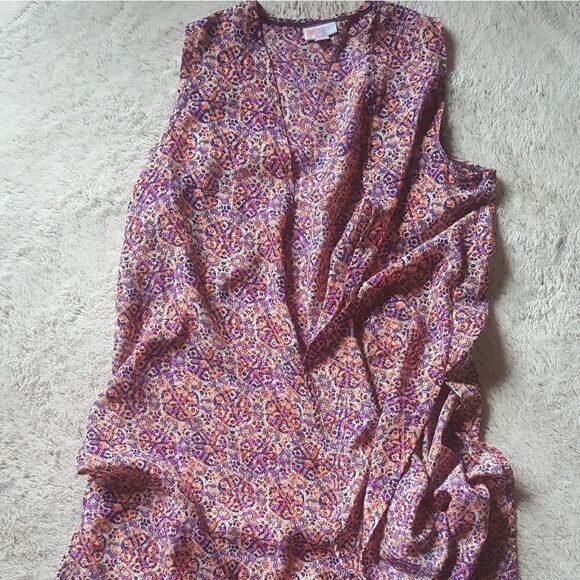 LULAROE Cardigan Open Front Lightweight Sleeveless long Women’s Size Small - Picture 1 of 4